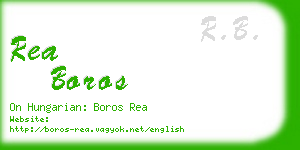 rea boros business card